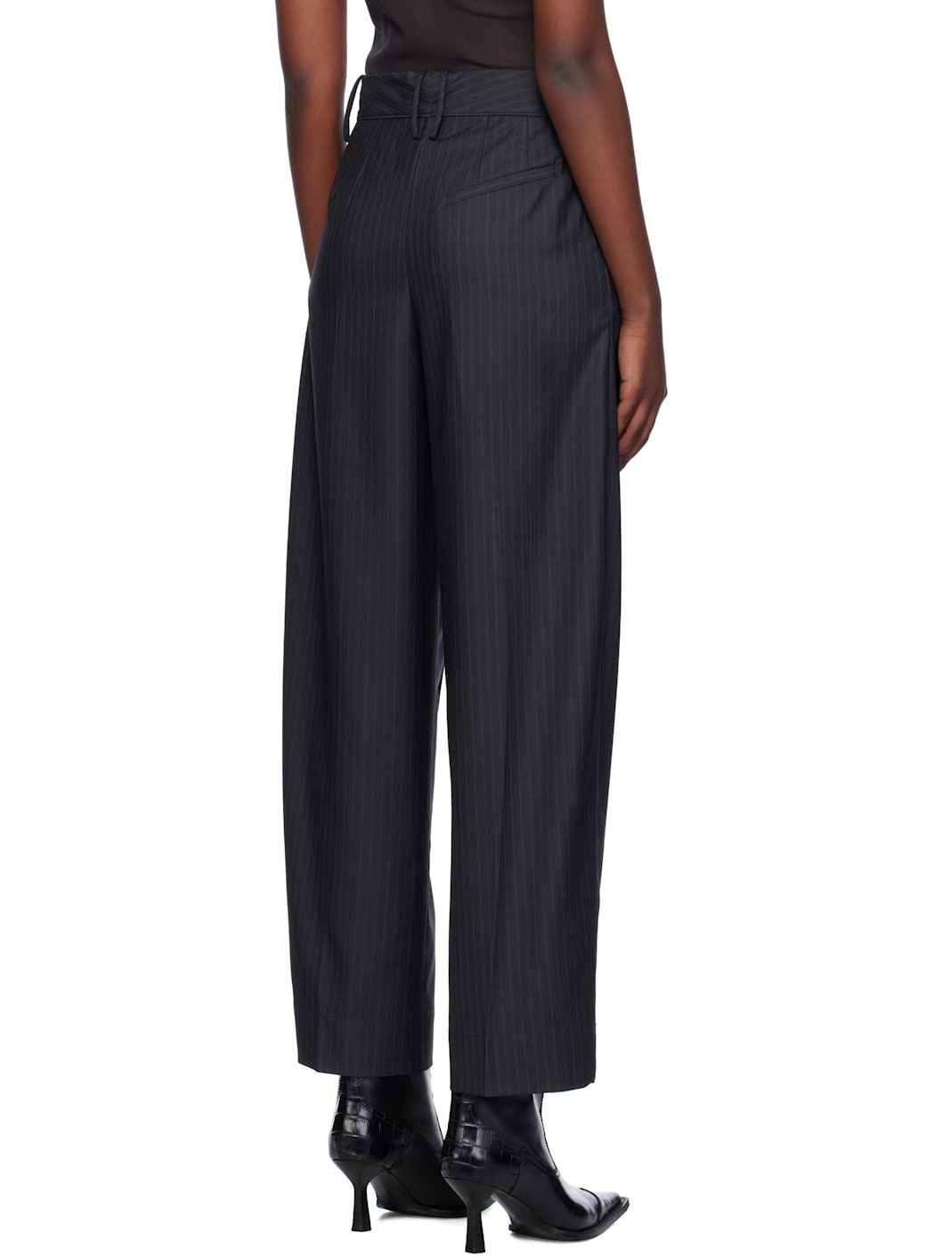 Gray Stripe Suiting Trousers - 3