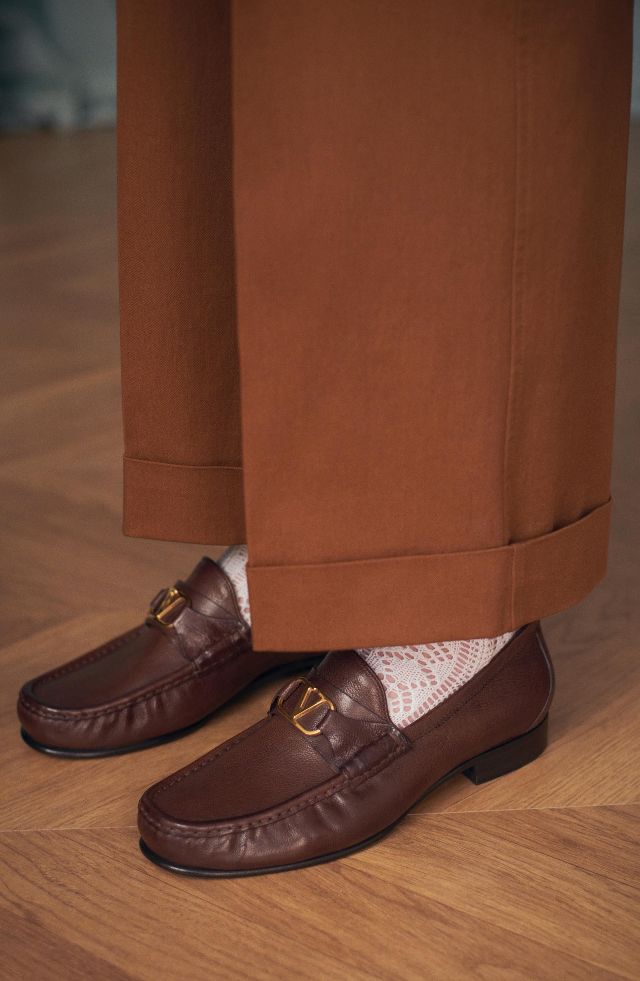 Valentino Garavani VLOGO Loafer in Bark Brown at Nordstrom - 3