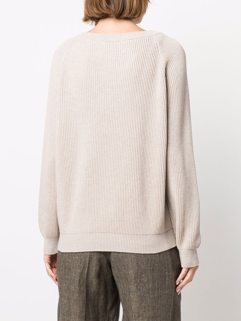 ribbed-knit pocket jumper - 4