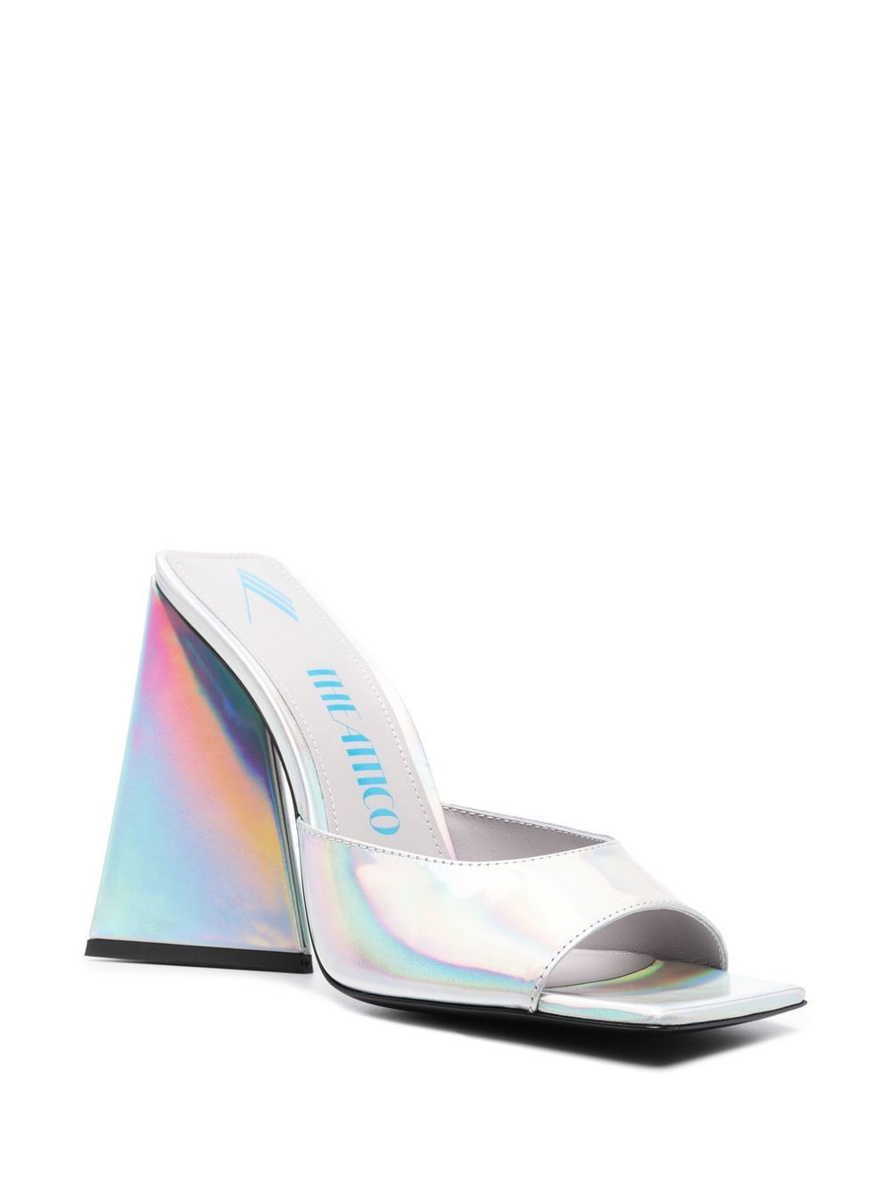 Devon 115mm iridescent mules - 2