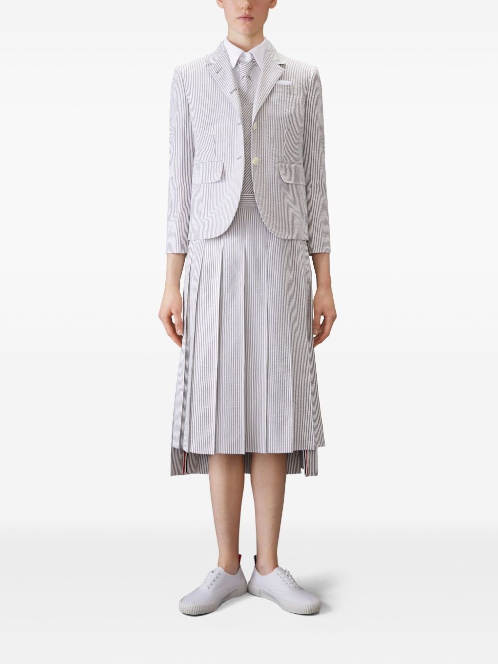 shirt-sleeve round-collar shirt - 2