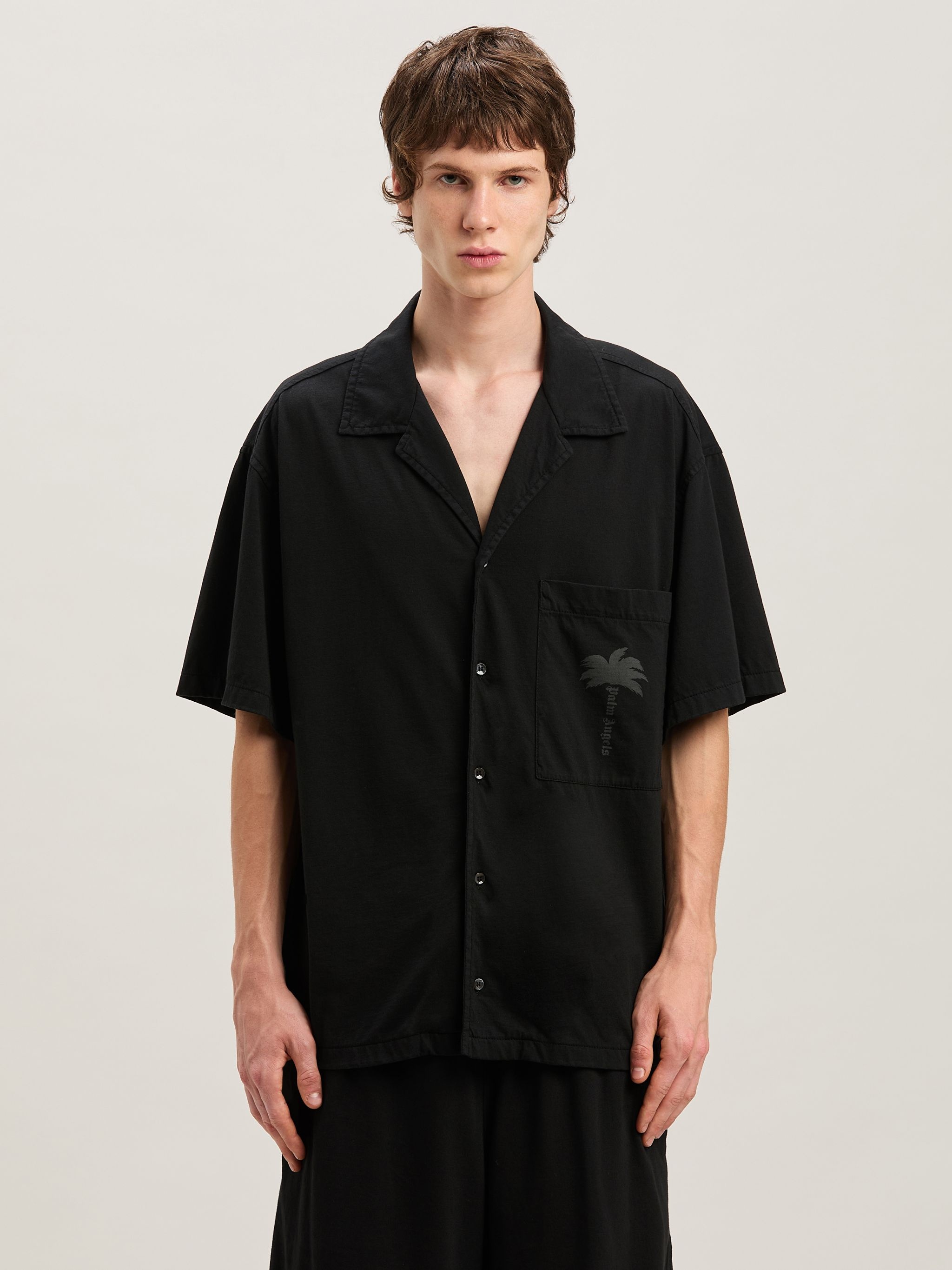 Palm dyed bowling shirt - 3