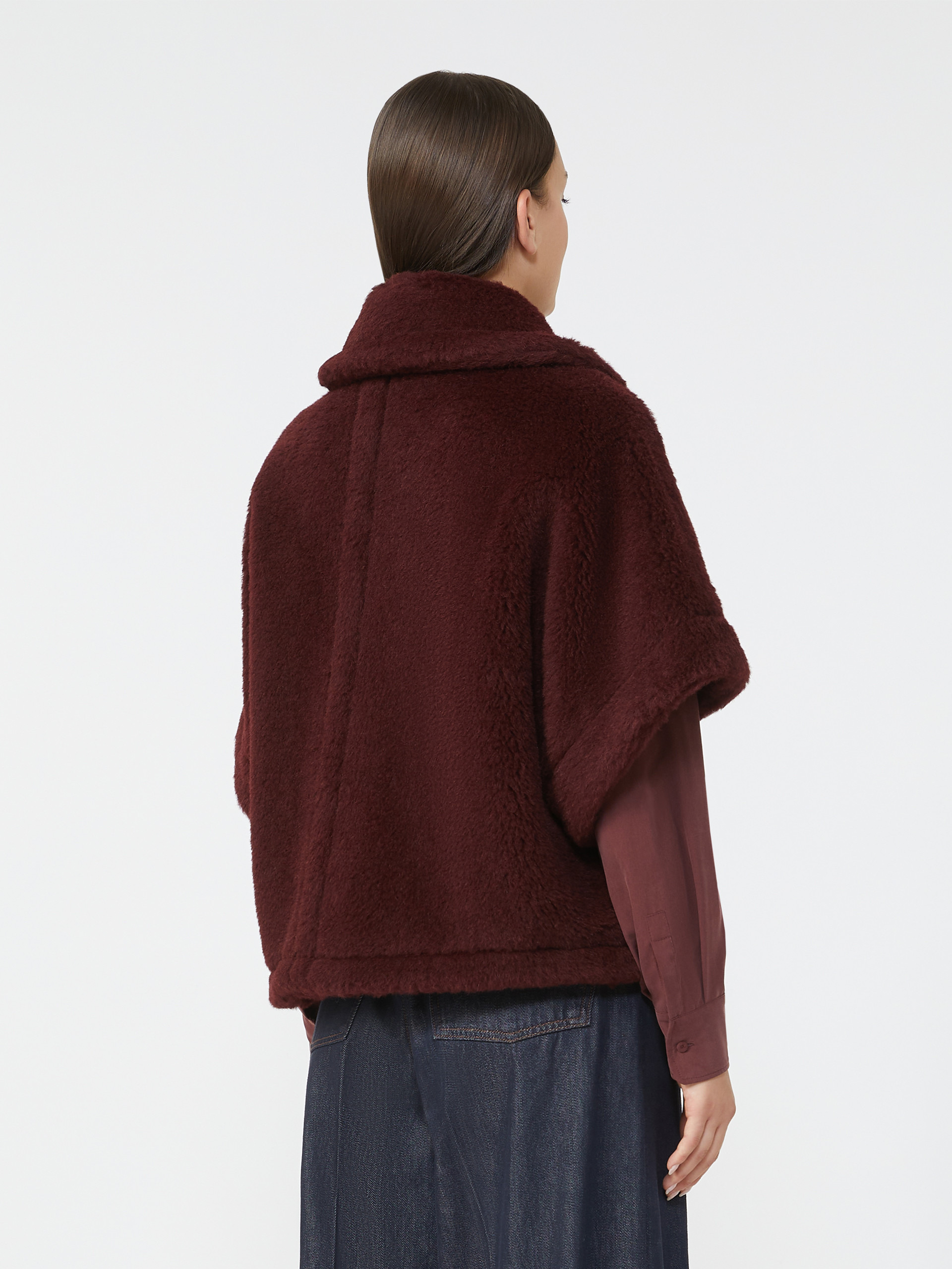 NEWTERZO1 Cape in alpaca and wool Teddy fabric - 4