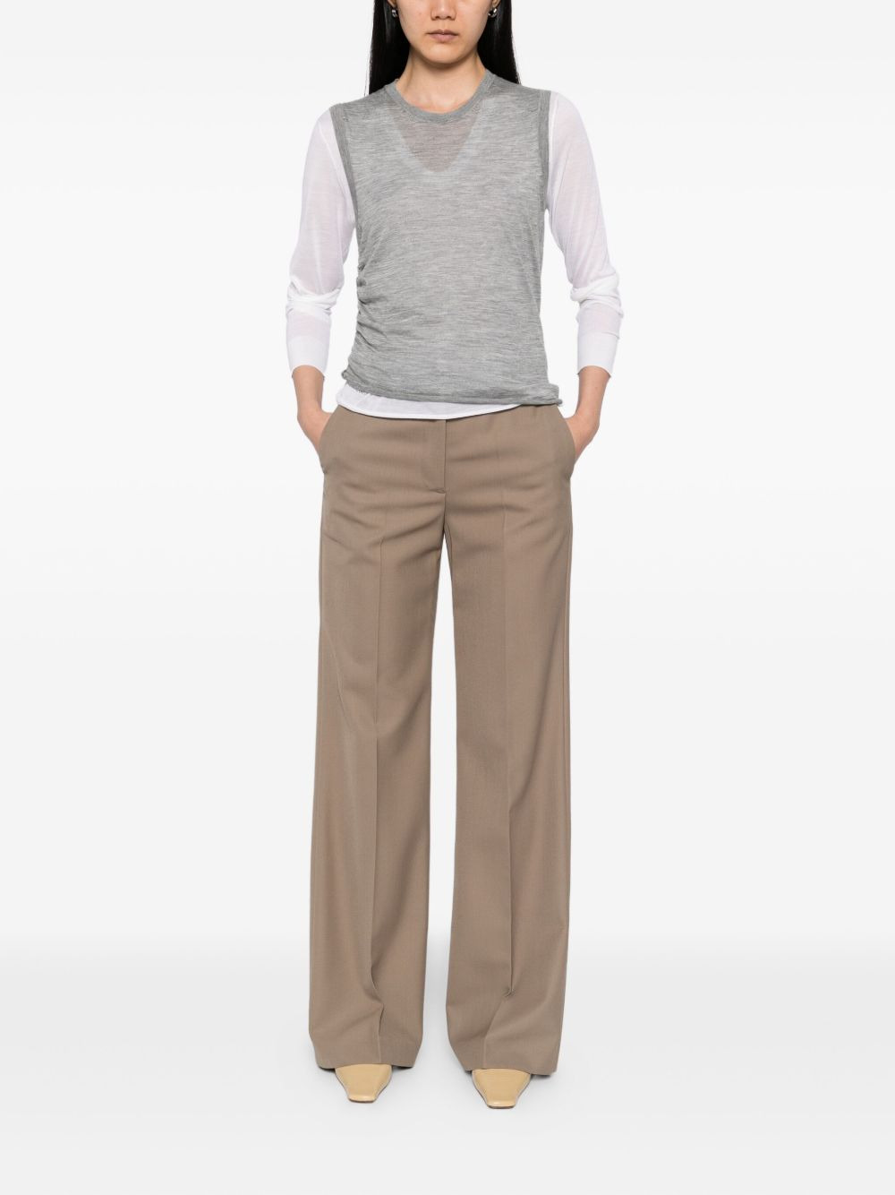 draped cashmere top - 2