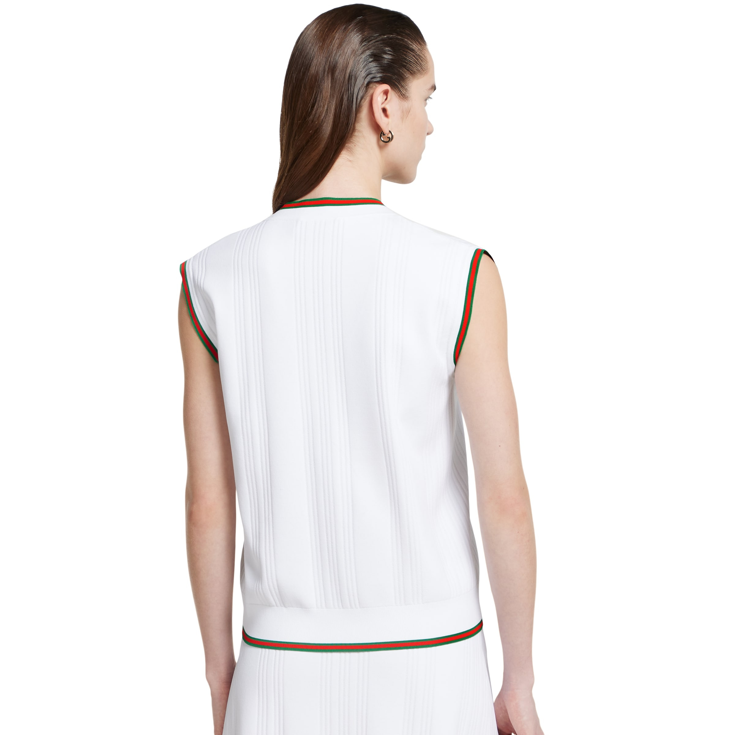 Stretch viscose vest top with Web - 4