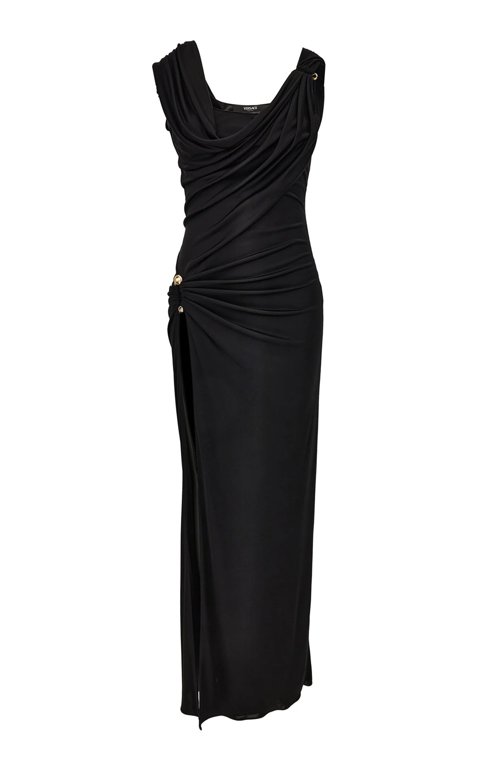 La Vacanza Safety Pin Jersey Gown black - 1