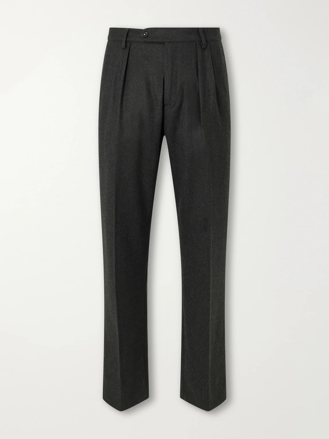 Stan Straight-Leg Pleated Virgin Wool Suit Trousers - 1