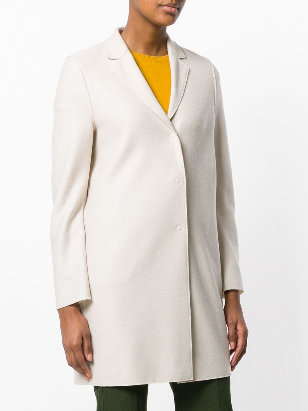 concealed fastening elongated coat - 3