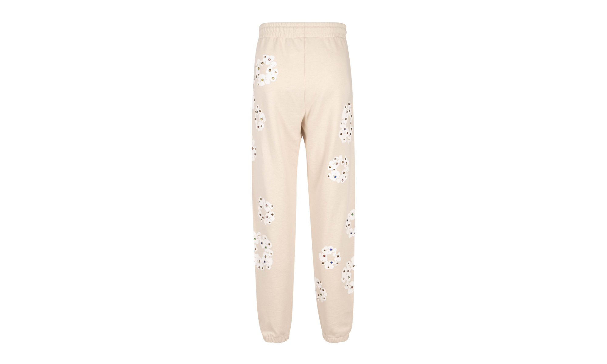 Rhinestone Cotton Wreath Sweatpants - 3