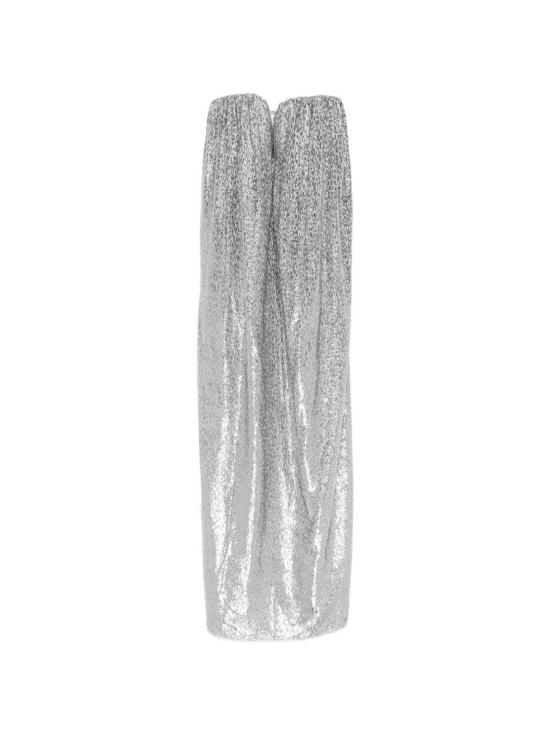 metallic-effect maxi dress 1