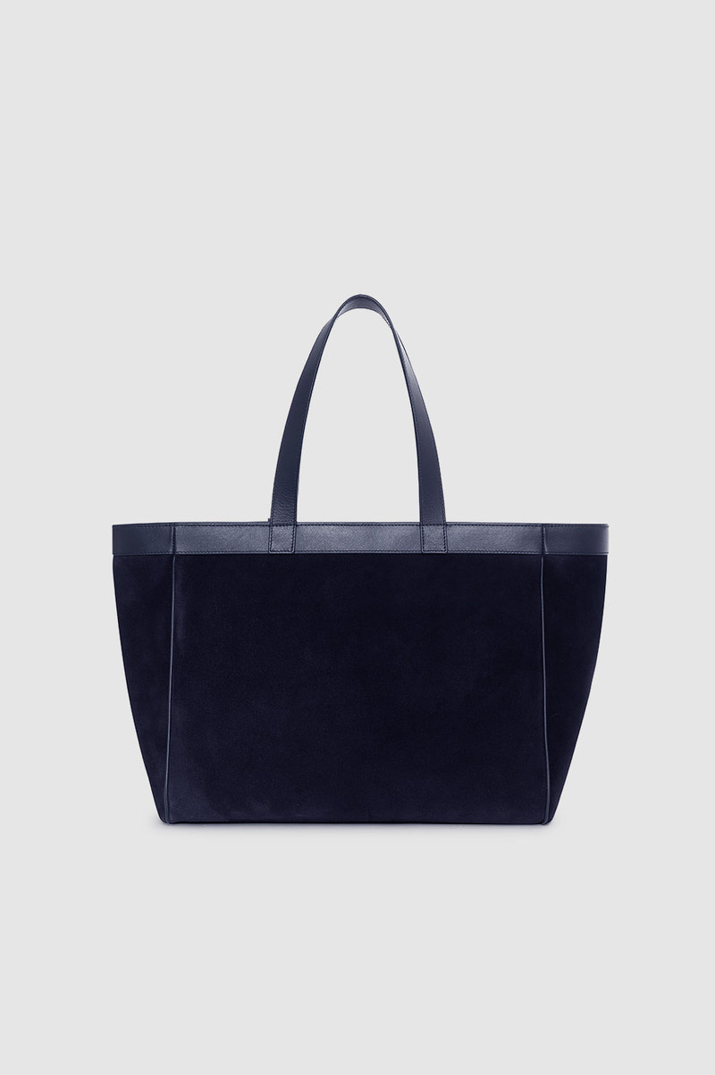Medium Rio Tote - Navy Suede 3