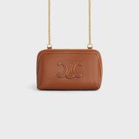 ☆☆CELINE☆☆ 24FW (10E383DR8 04LU) Women’s Cuir Triope Sh Clutch on Chain Cuir triomphe IN smooth calfskin - TAN | CELINE