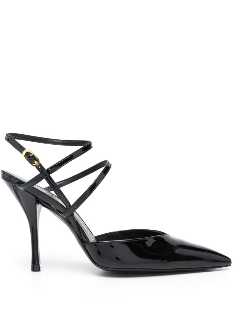 Strapeze 100mm leather pumps 1