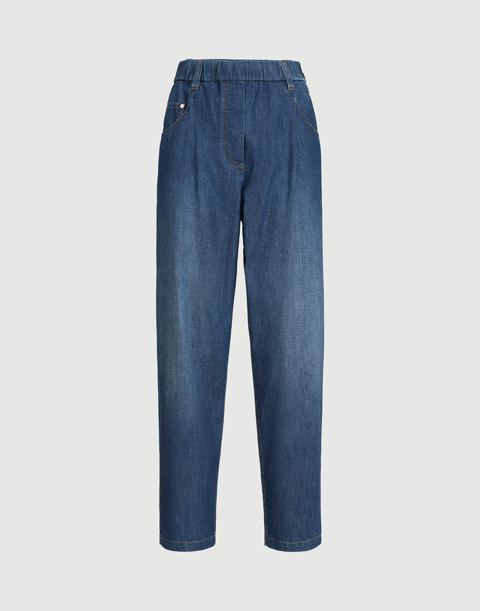 Lightweight denim five-pocket trousers - 1