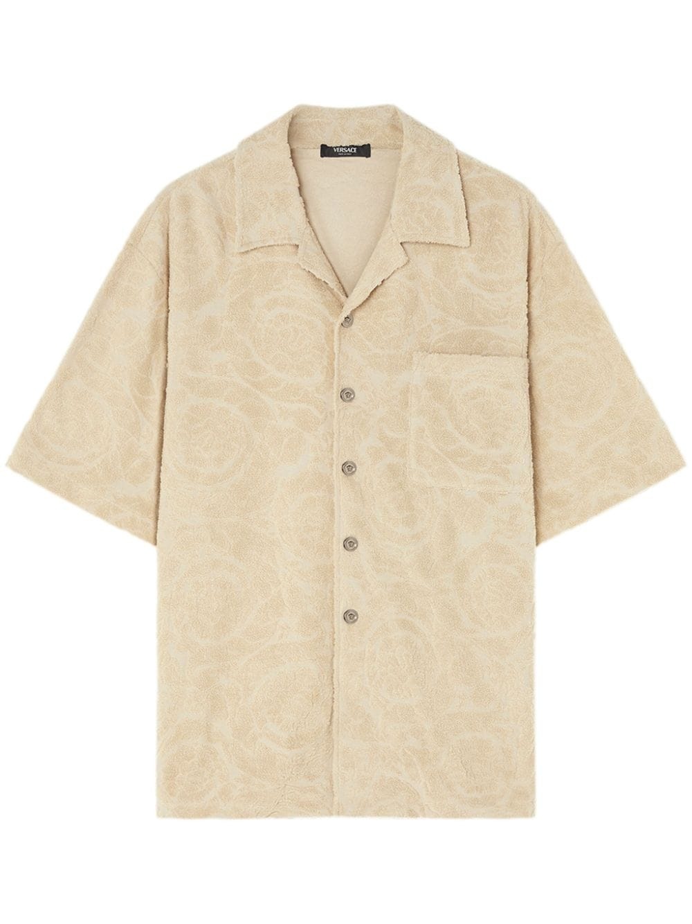 Barocco jacquard towel-stitch shirt - 1