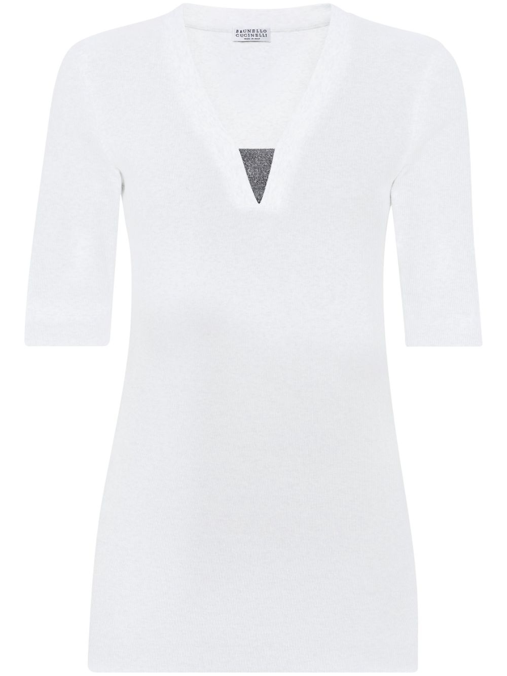 Monili chain-embellished T-shirt - 1