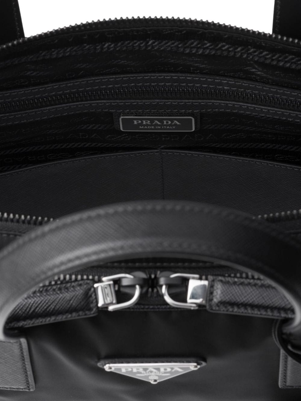 logo-plaque laptop bag - 5