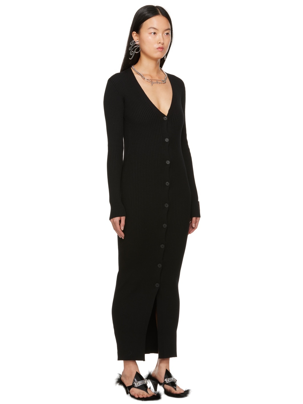 Black Eiffel Tower Midi Dress - 2