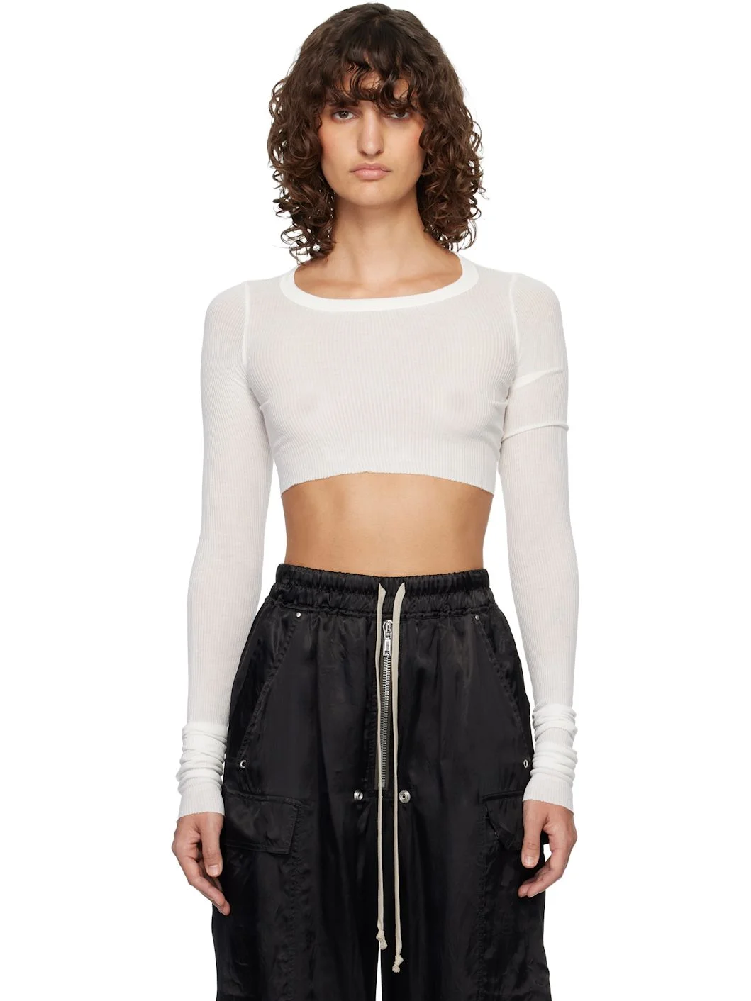 Off-White LS Crop T-shirt - 1