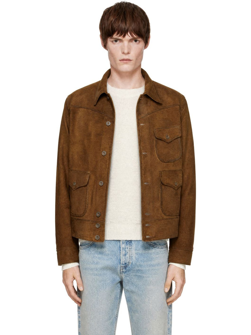 Brown Roughout Suede Jacket 1
