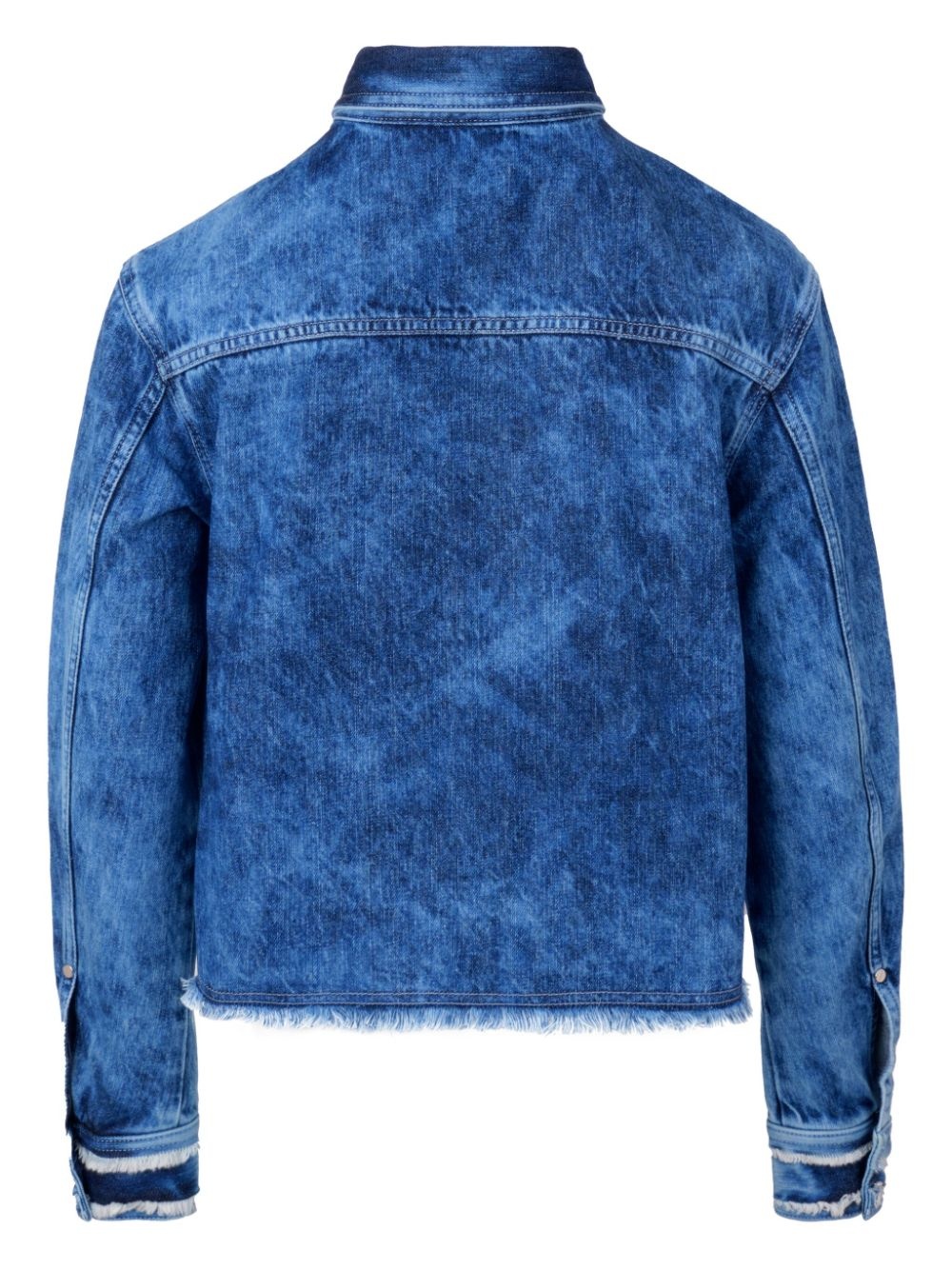 logo-appliqué denim shirt - 5