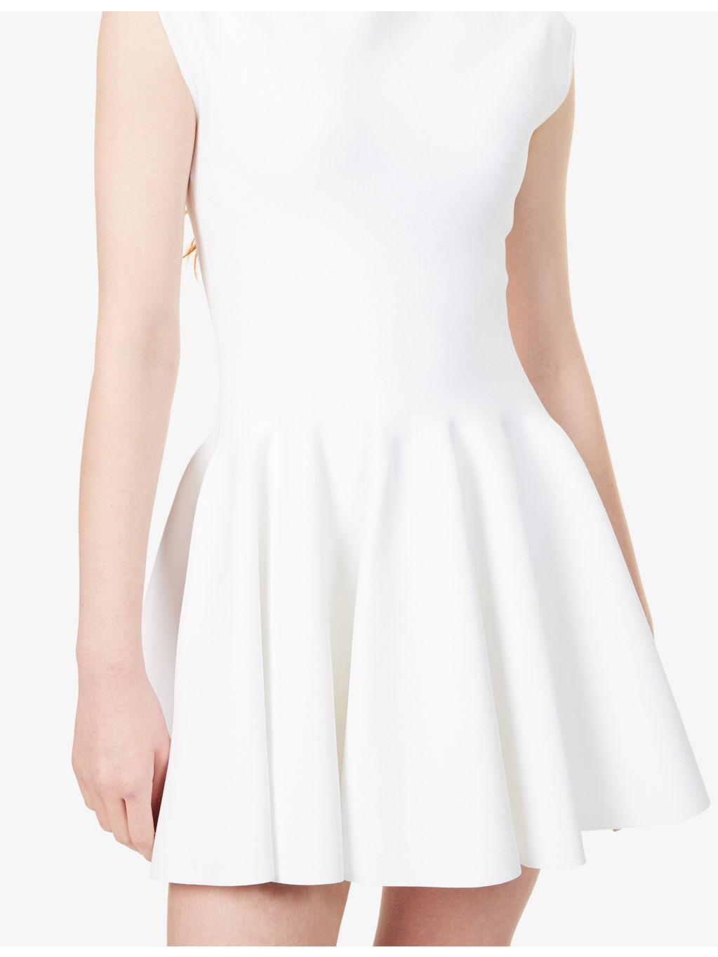 Skater Pleated Knitted Mini Dress - 6