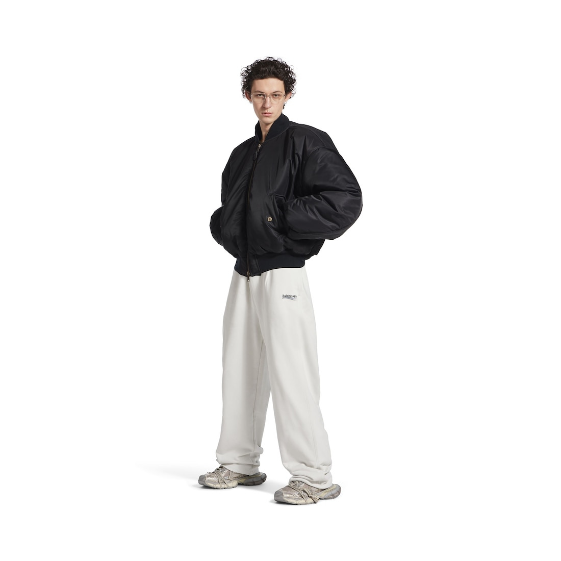 Men's Political Campaign Jogging Pants in White - 2