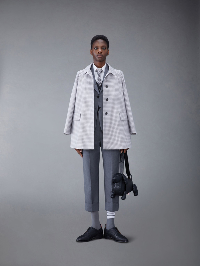 Check Tech Canvas Cropped Car Coat 3