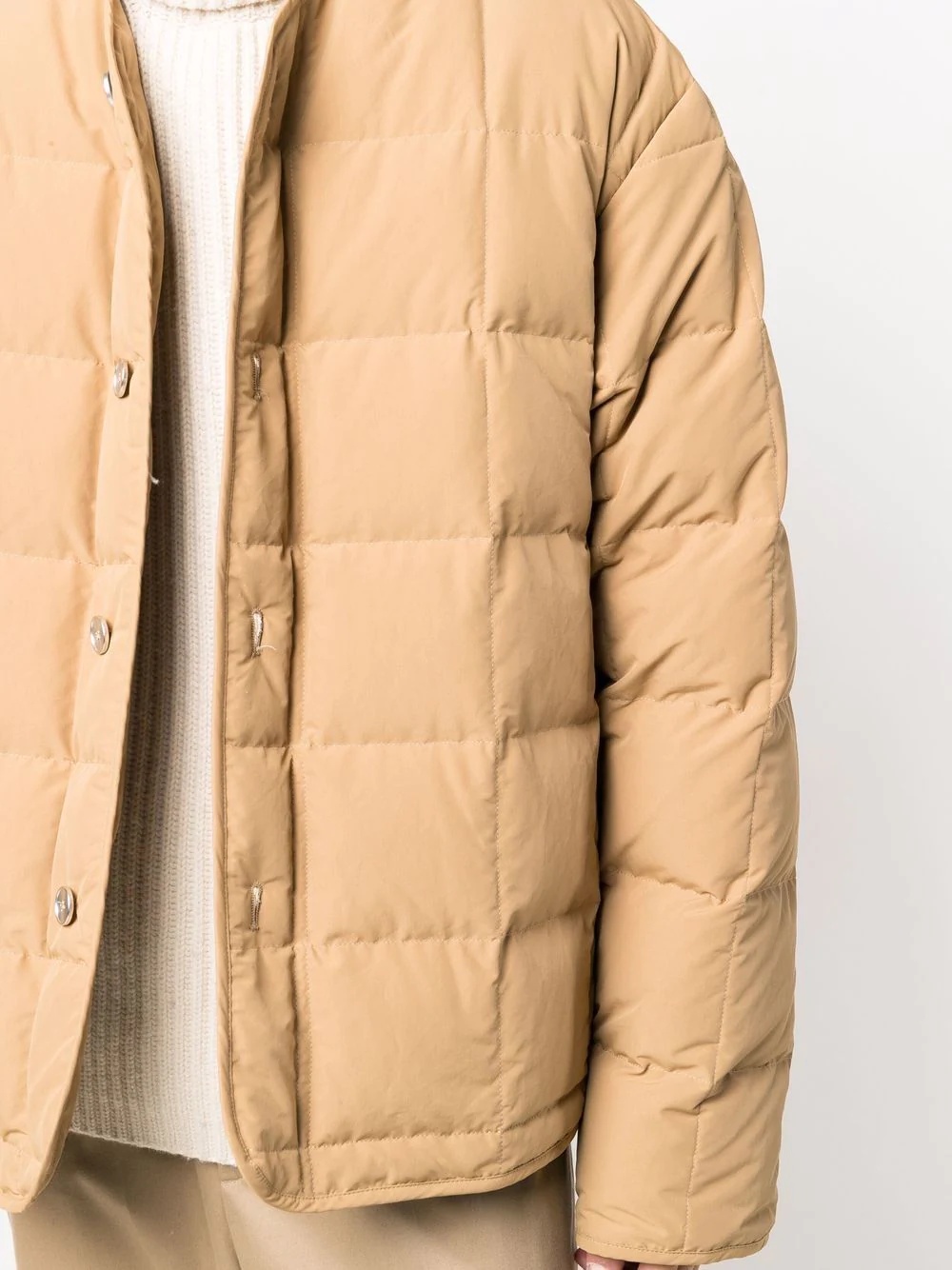 quilted-finish padded coat - 5