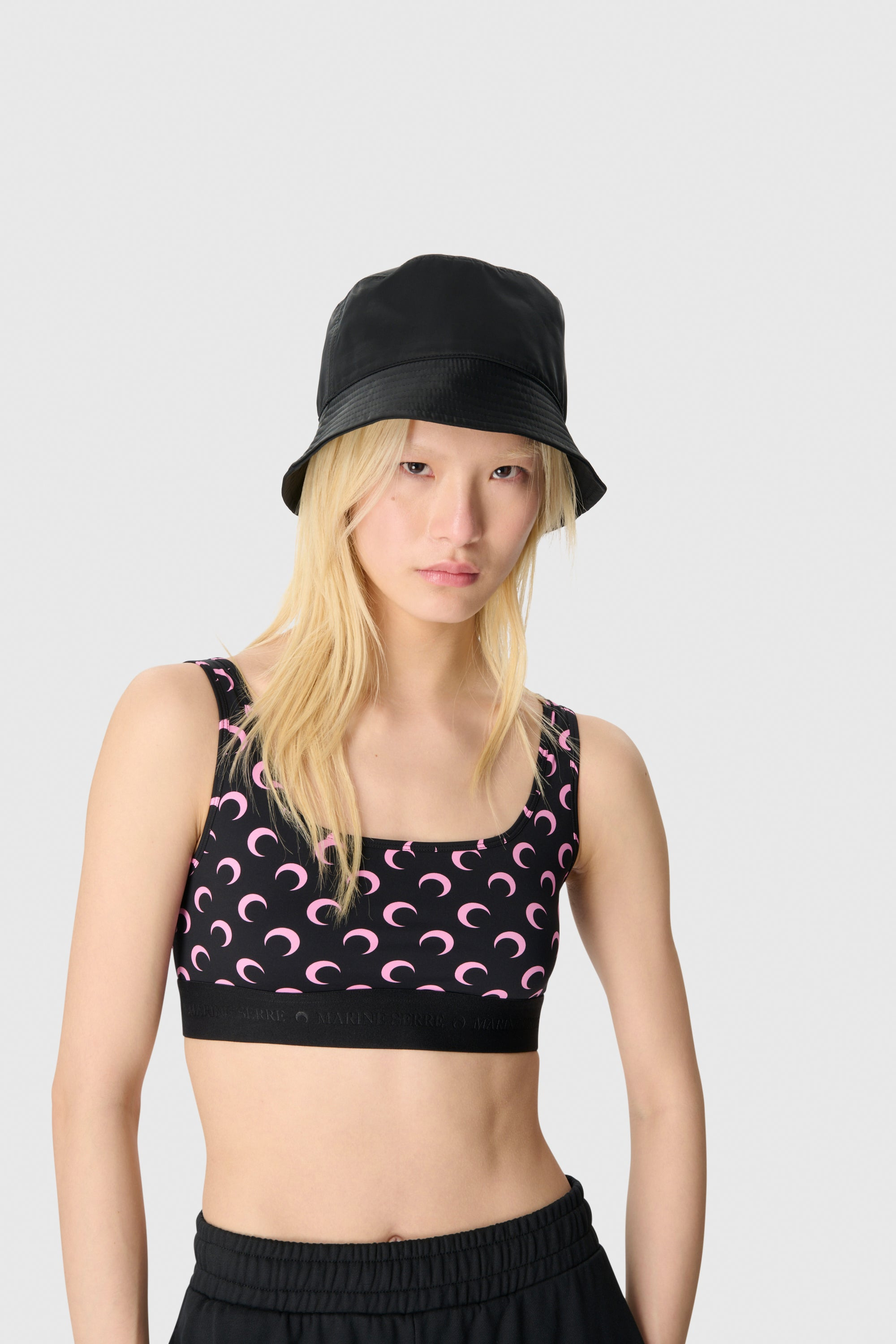 Moon Printed Jersey Sports Bra - 2