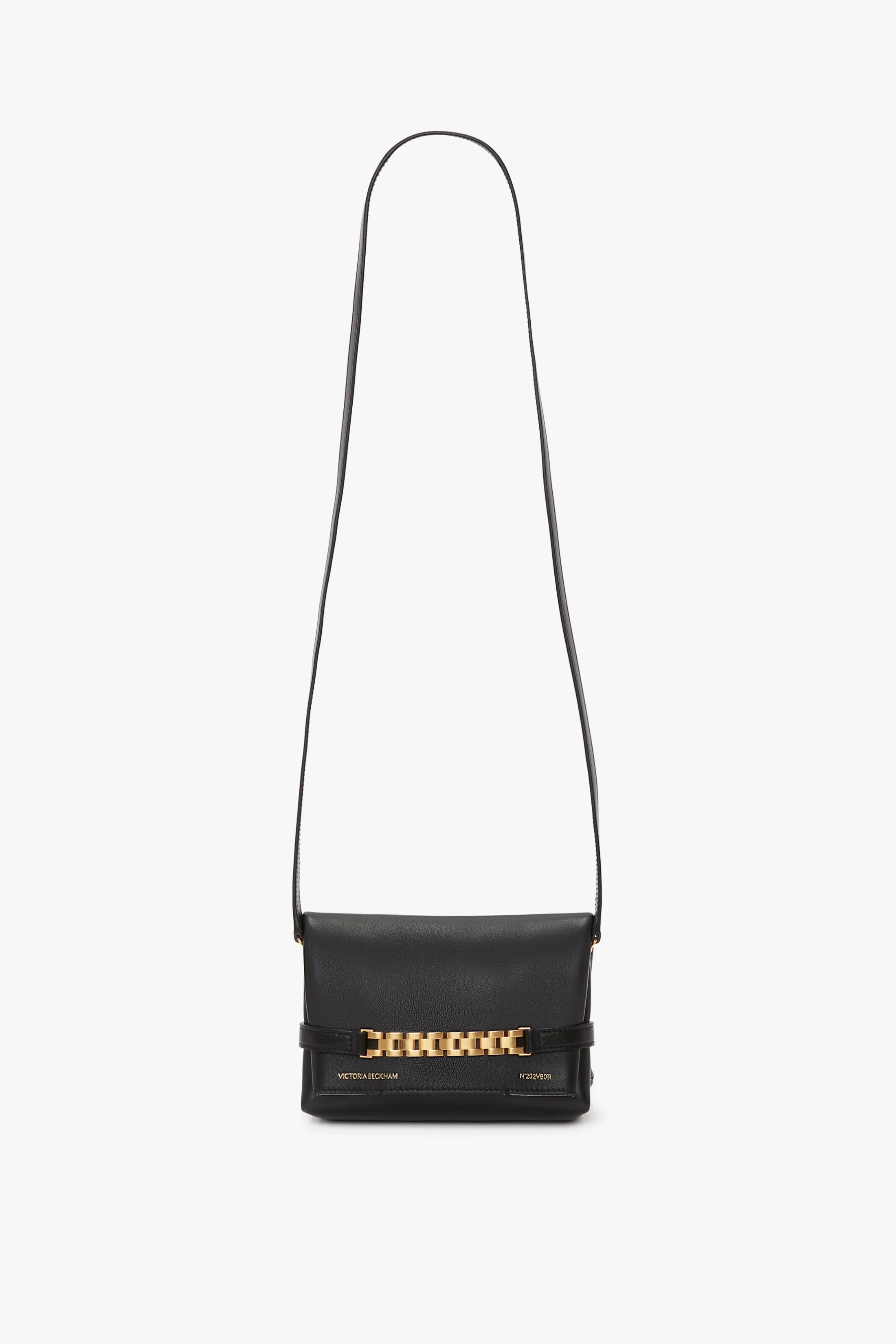 Chain Pouch Bag Mini In Black Leather - 1