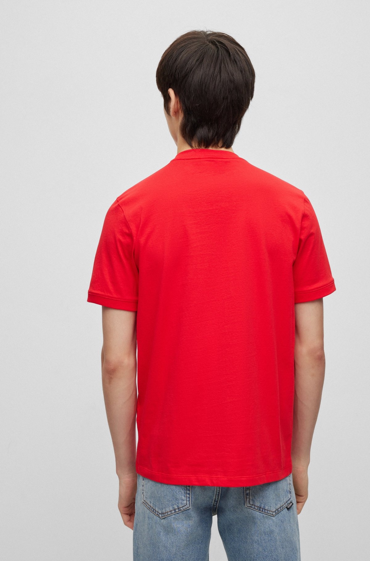 COTTON-JERSEY T-SHIRT WITH LOGO LABEL - 5