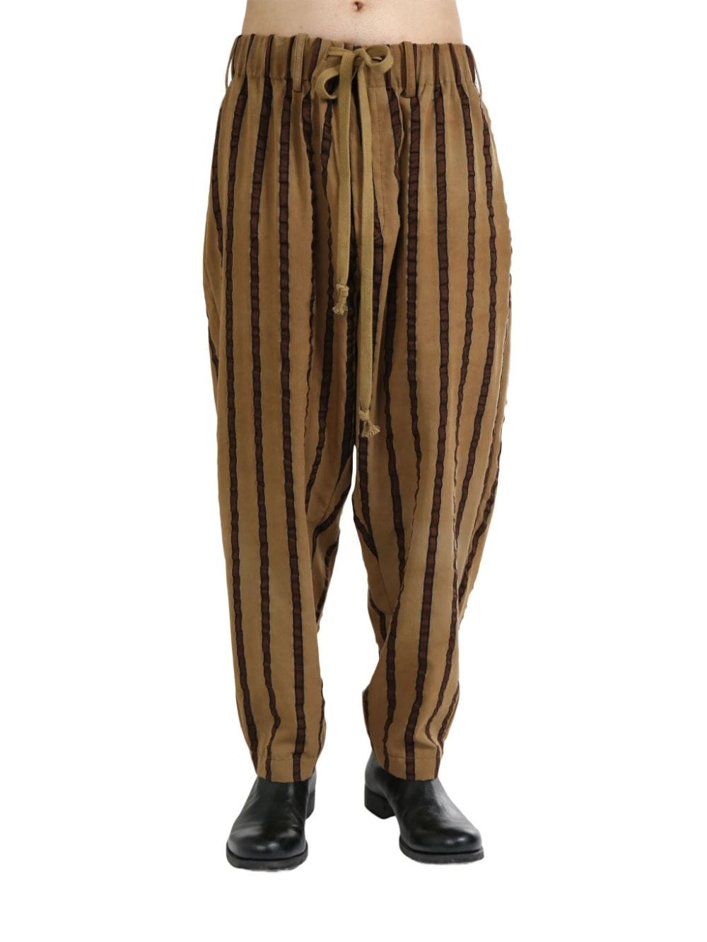striped loose trousers - 1