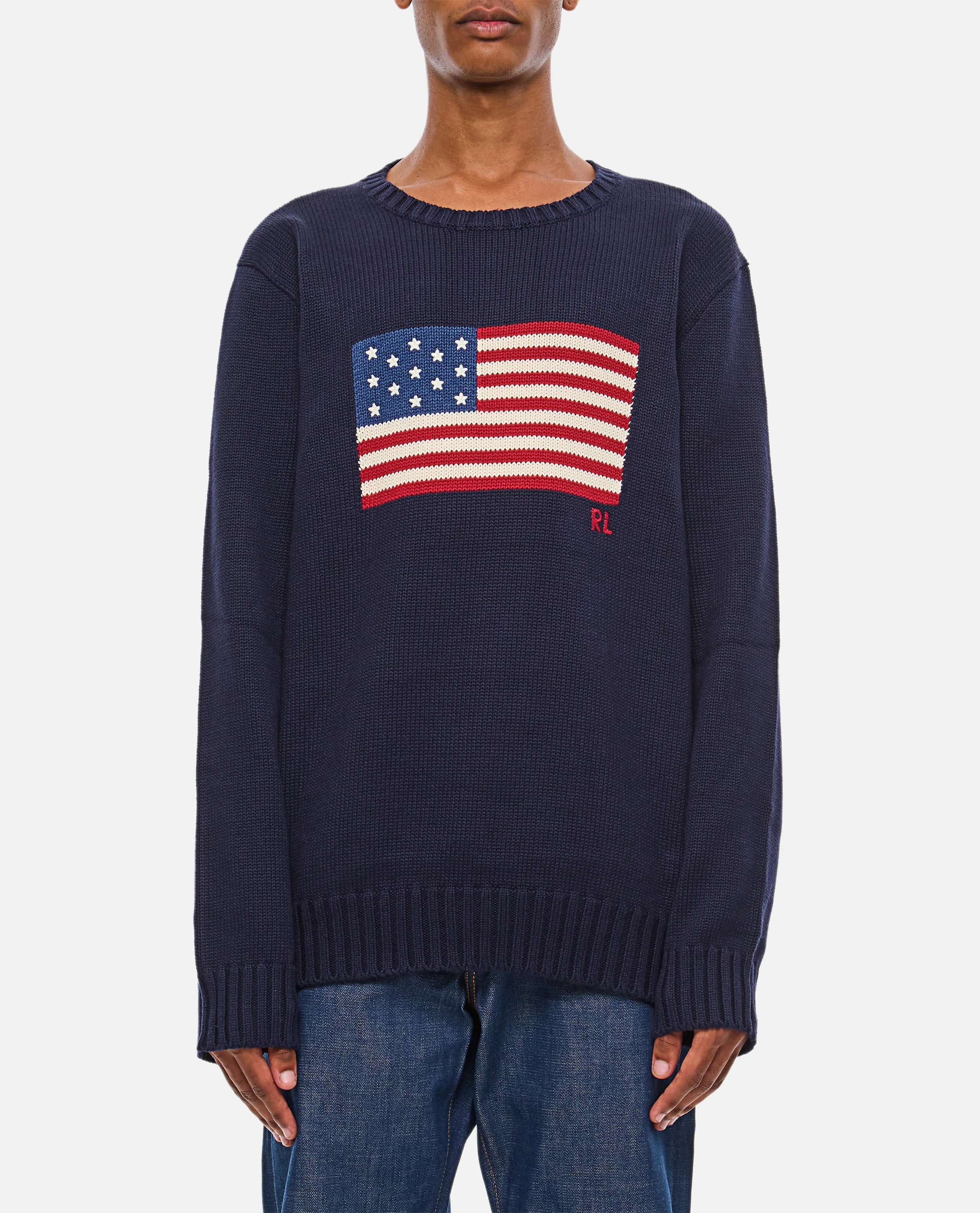 Long-sleeve sweater with the American flag - 1