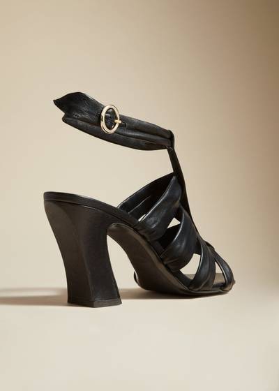 KHAITE The Perth Heel in Black Leather outlook