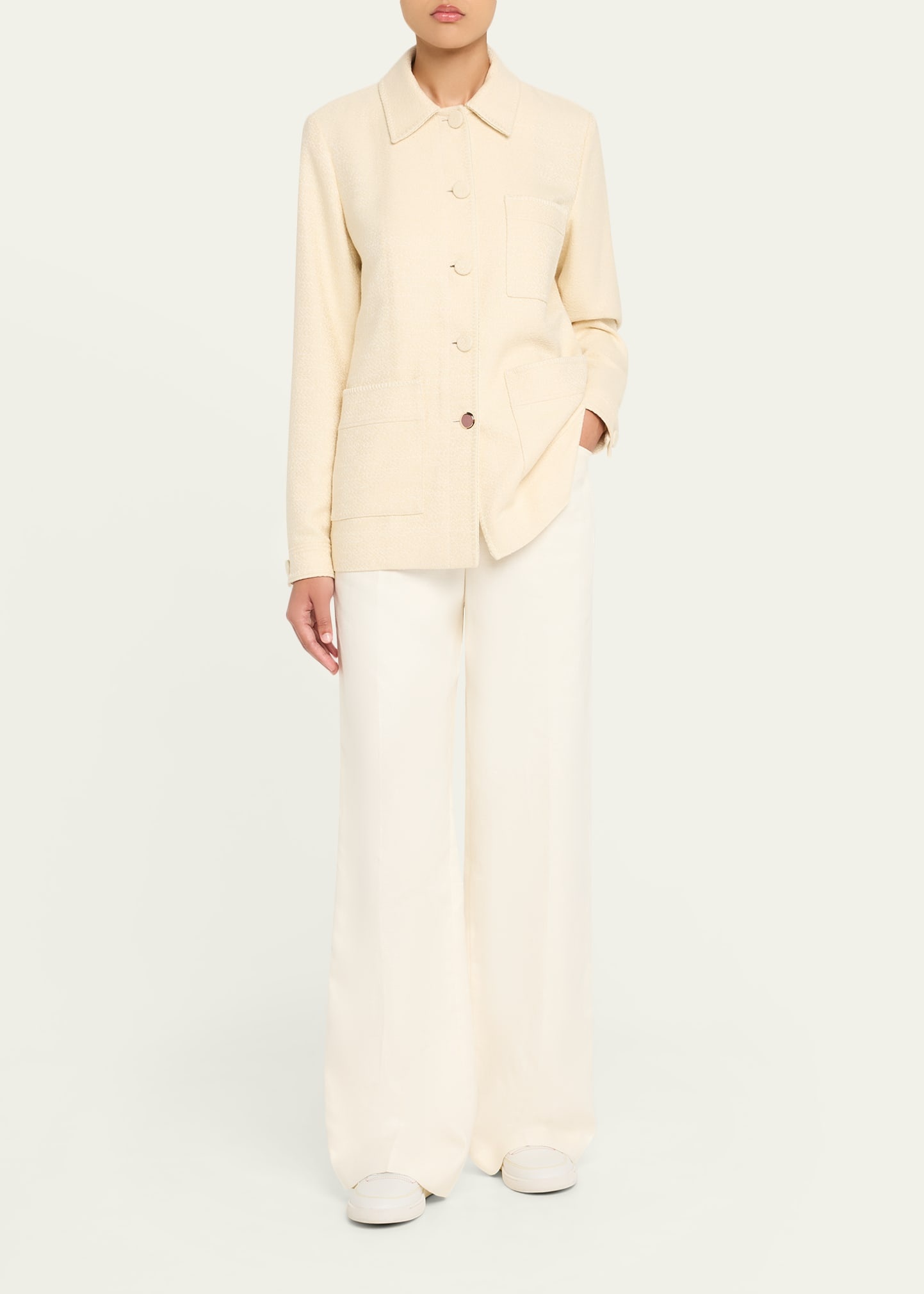 Ulu Silk Single-Breasted Chore Jacket - 2