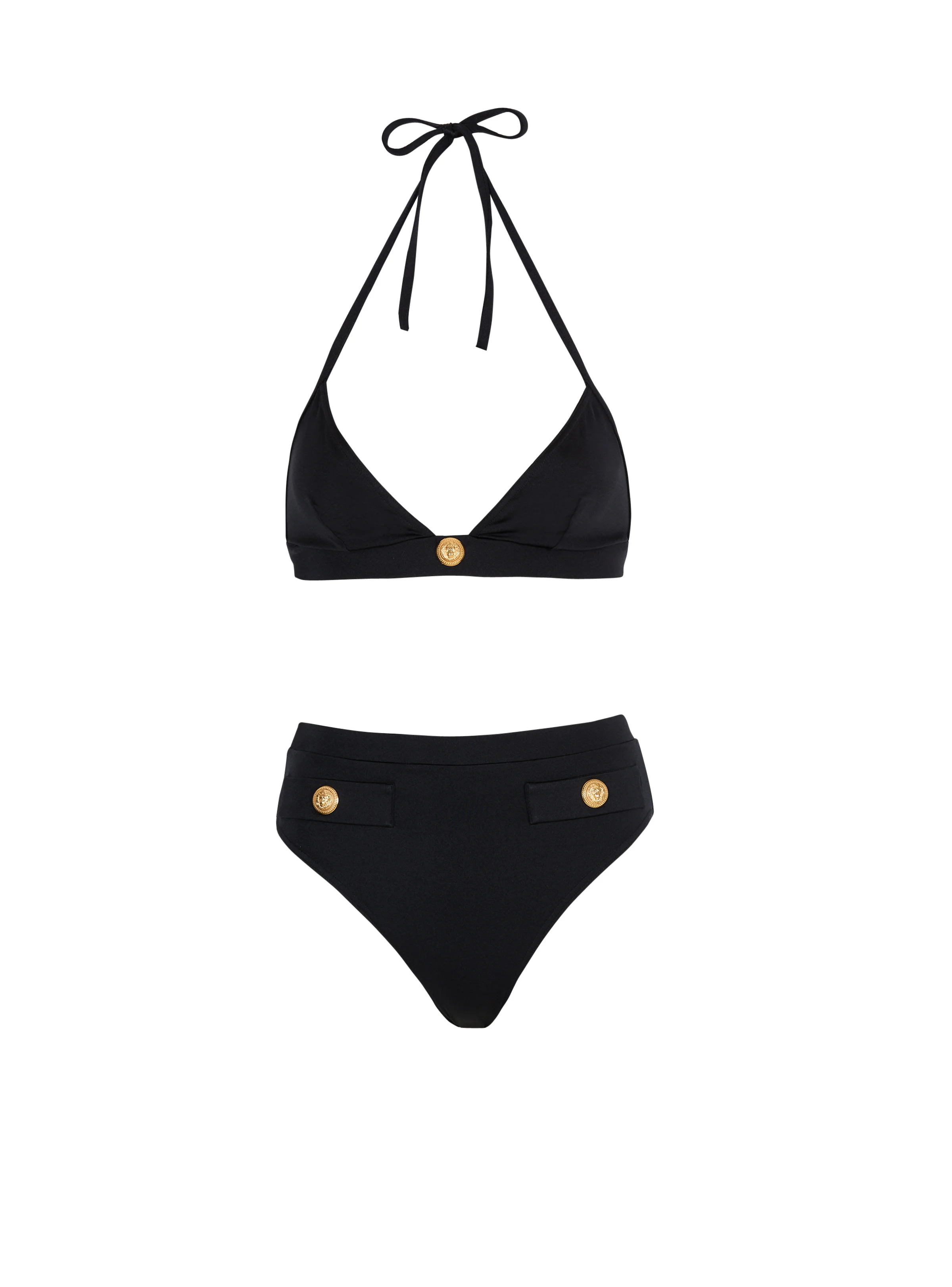 Two-piece swimsuit with buttons - 1
