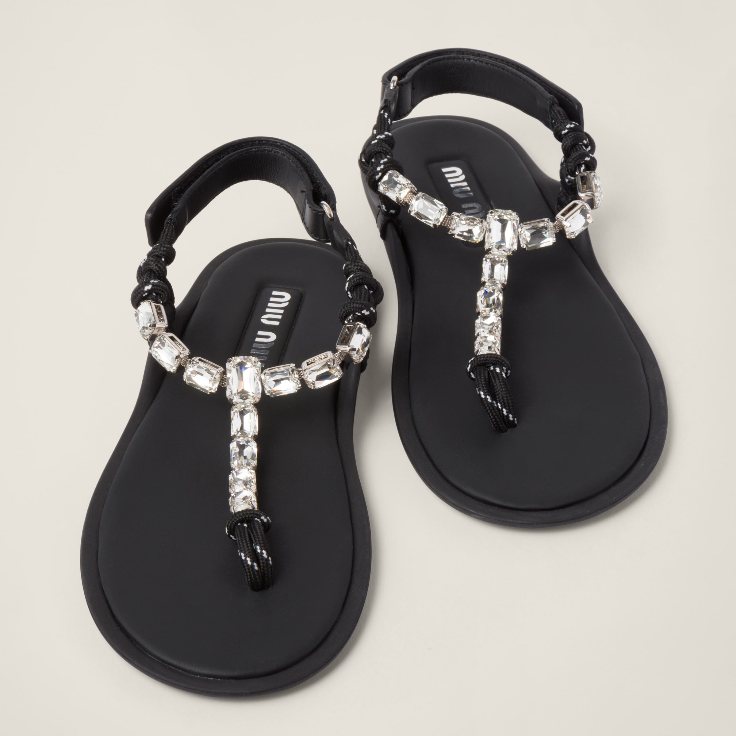 Cotton cord thong sandals - 4