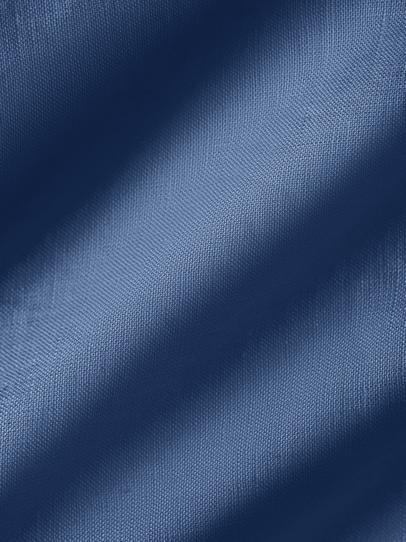 Womens DNA Linen Camp Collar Shirt - Lapis Blue 5