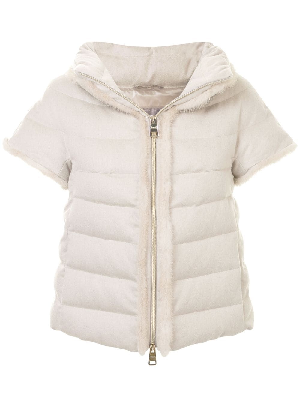 short-sleeve puffer jacket - 1