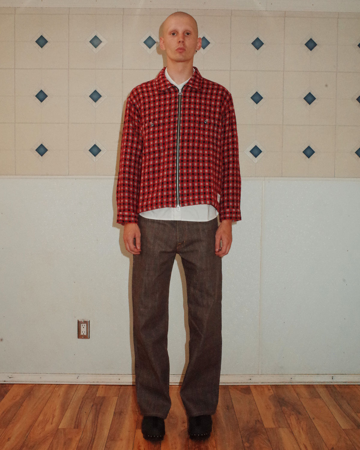 Check Mate Flannel Zip Shirt - Black Multi - 2