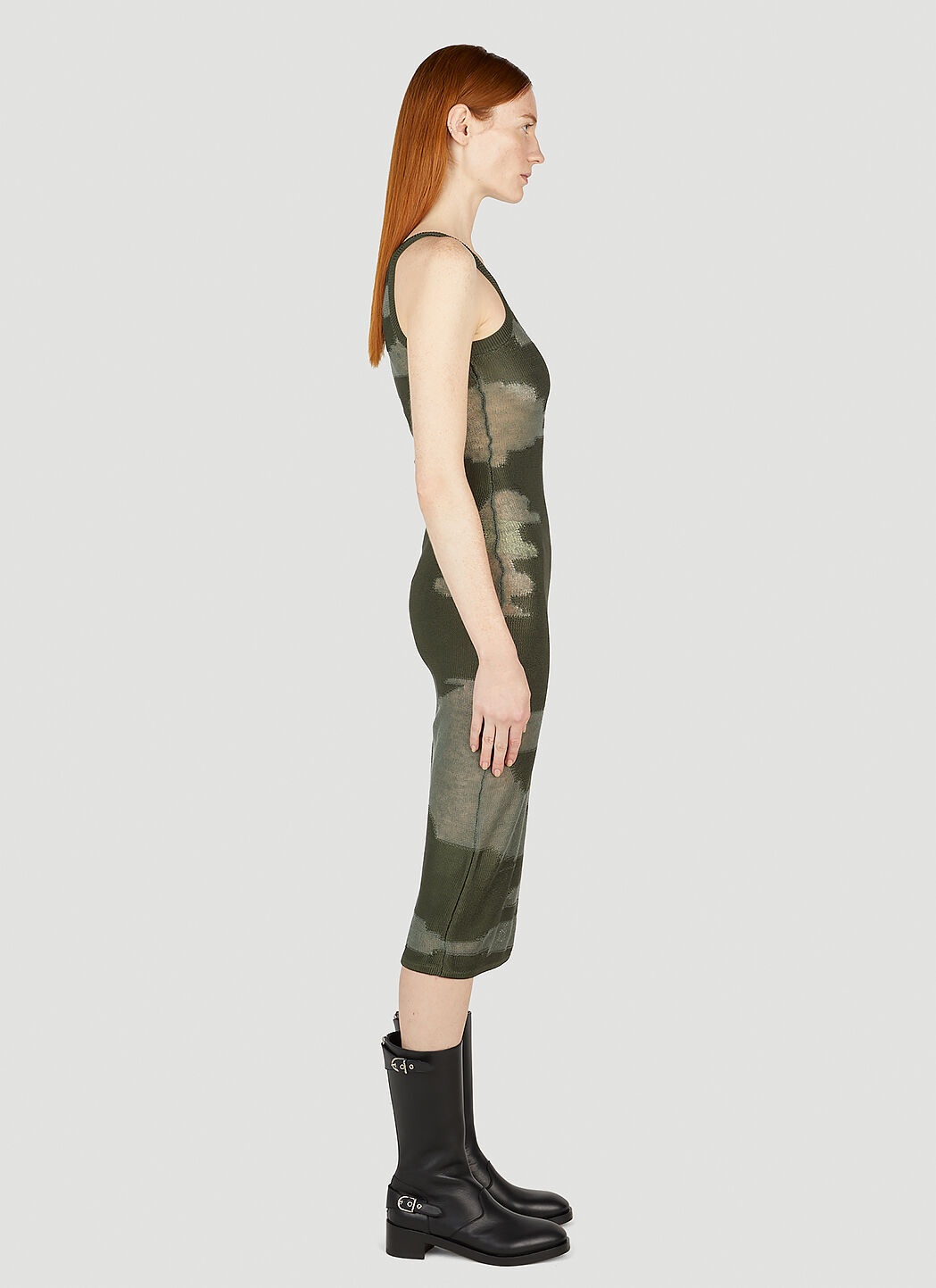 Knitted Intarsia Midi Dress - 3