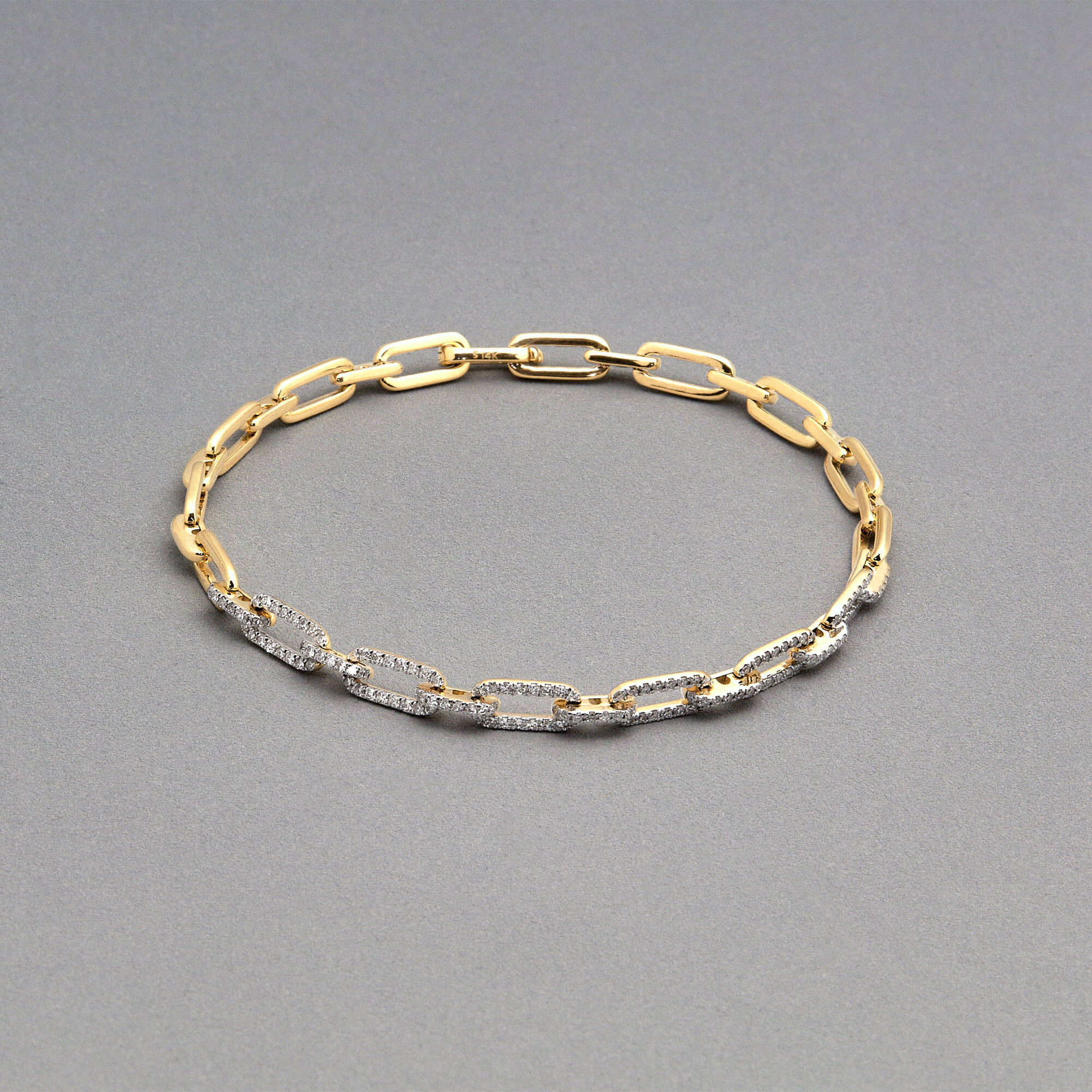 Sparkle Pave Paper Clip Bracelet - 4