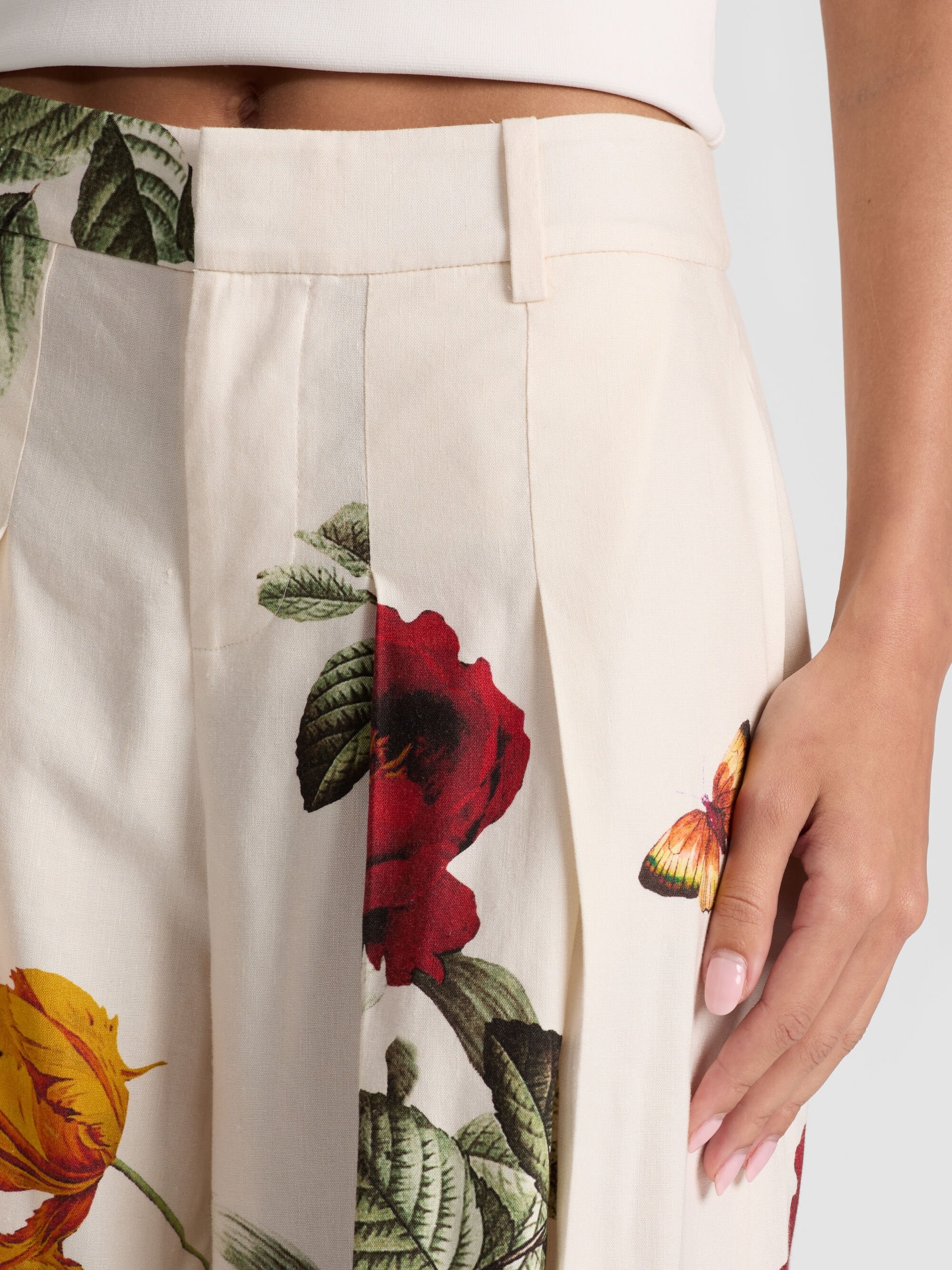 BLAIRE PRINTED LINEN PANT - 4