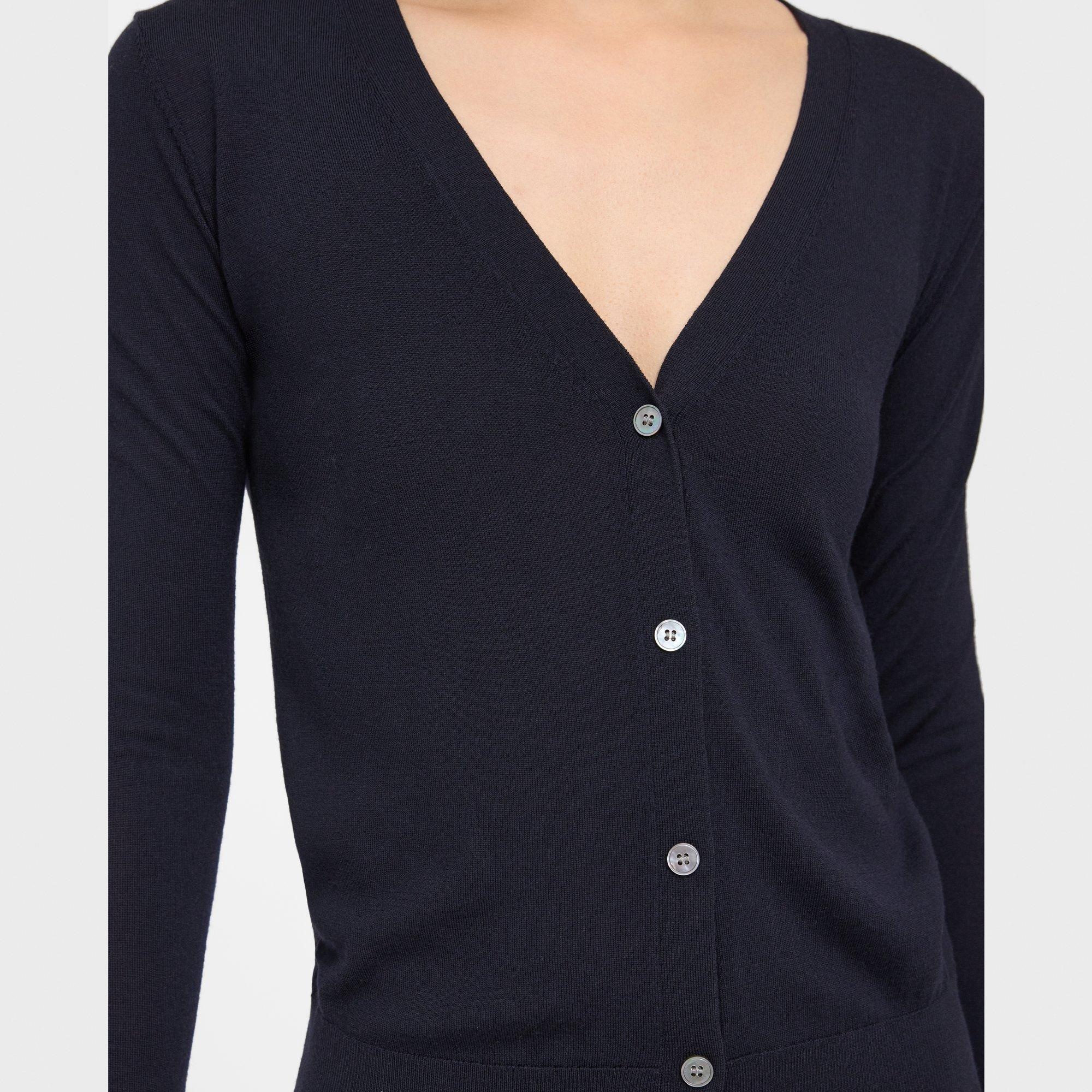 V-Neck Cardigan in Regal Wool - 4