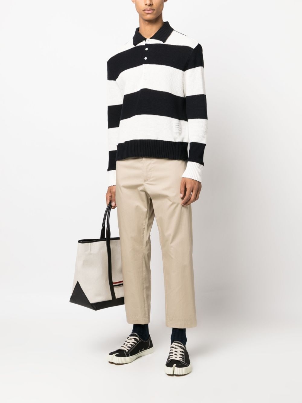 striped knitted polo shirt - 2