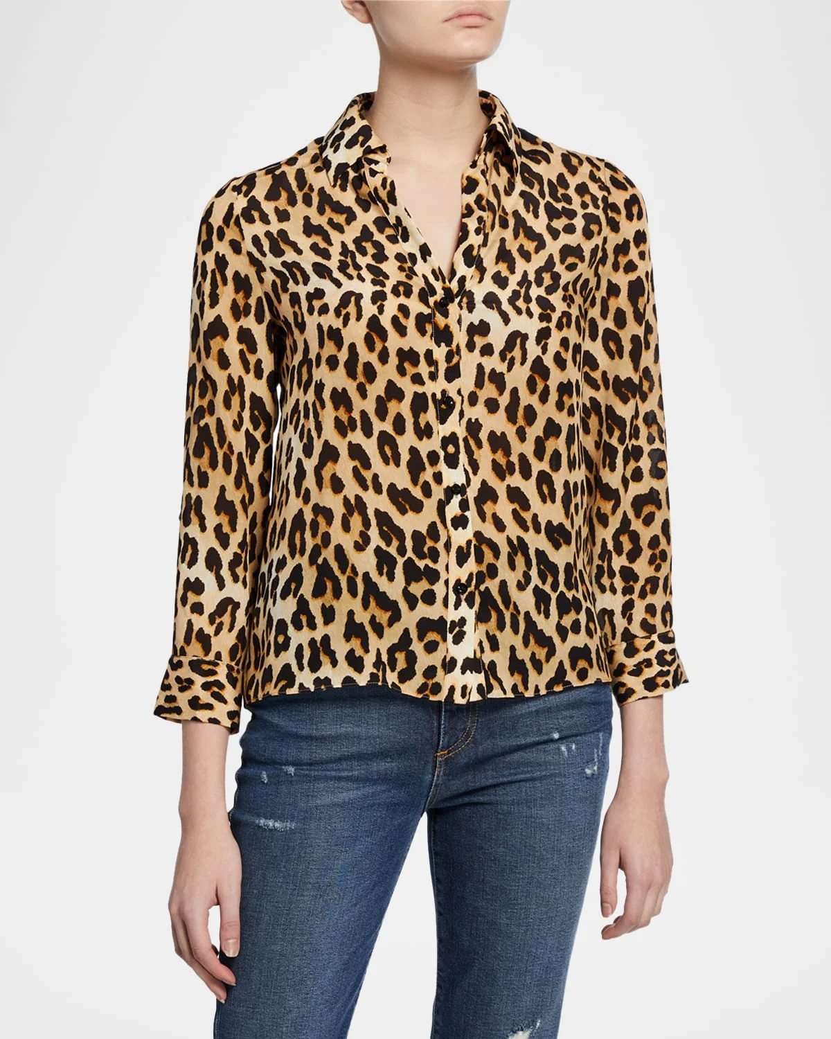 Eloise Silk Button-Down Blouse - 1