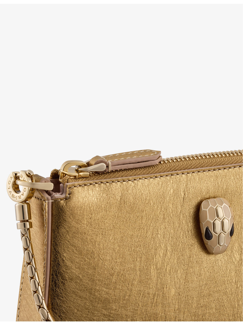 Serpenti Forever metallic leather shoulder bag - 2