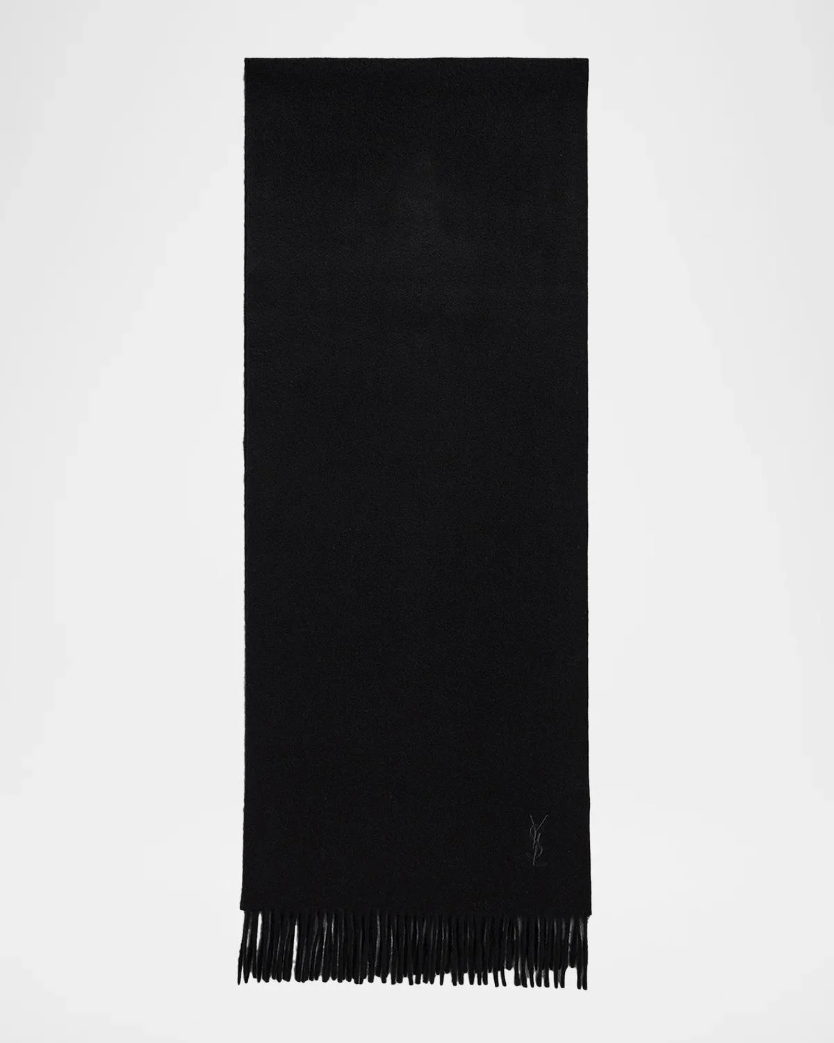 Men's YSL Cashmere Embroidered-Cassandre Scarf - 1