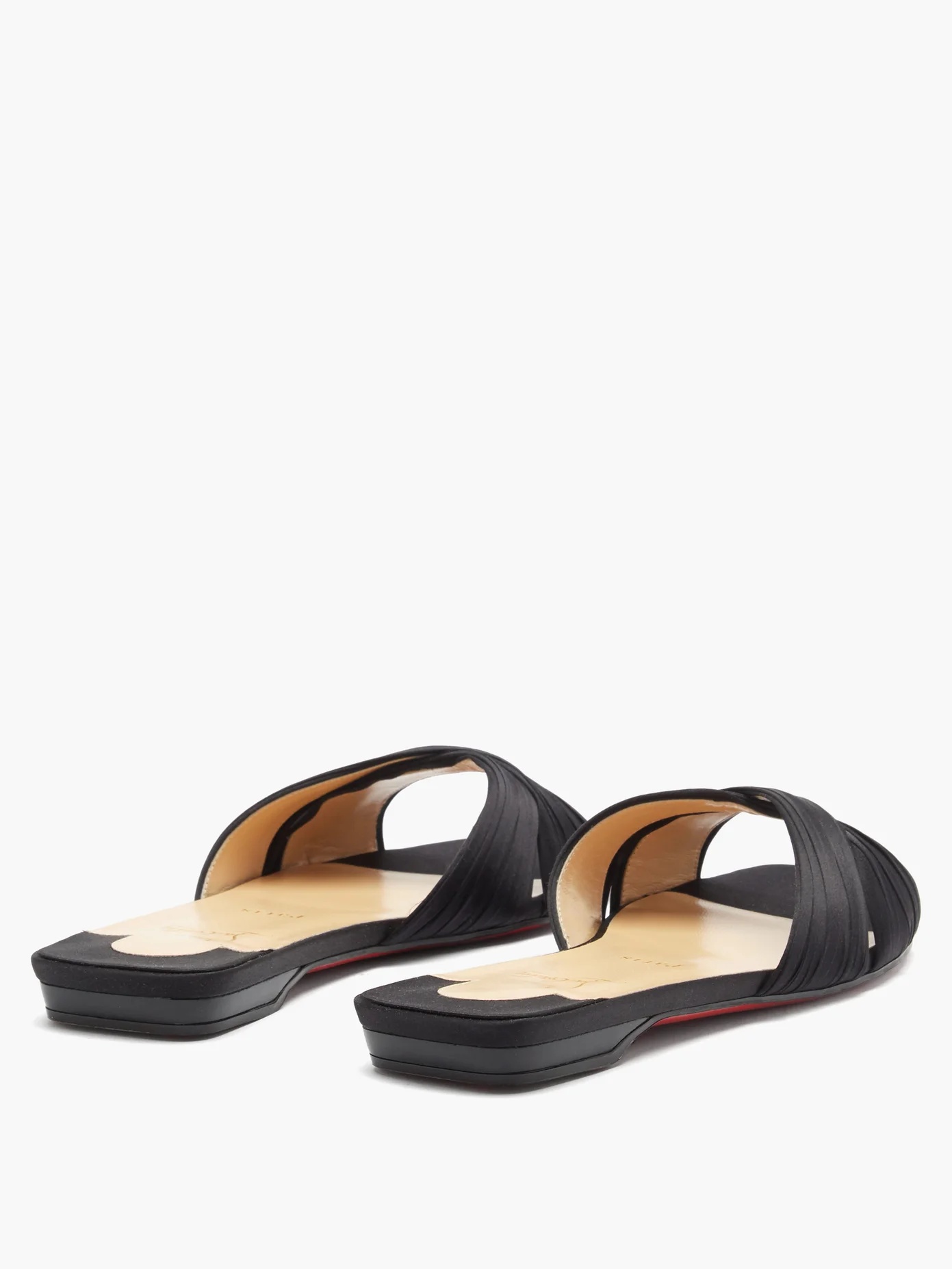 Nicol Is Back satin crepe slides - 4